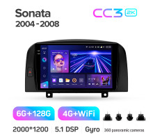 Штатна магнітола Teyes CC3 6+128 Gb з коловим оглядом 360° Hyundai Sonata NF 2004-2008 9