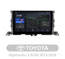 Штатна магнітола AMS T1010 6+128 Gb Toyota Highlander 3 XU50 2013-2018 10