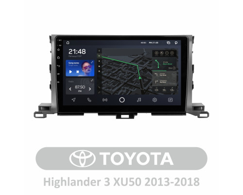 Штатна магнітола AMS T1010 6+128 Gb Toyota Highlander 3 XU50 2013-2018 10