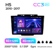 Штатна магнітола Teyes CC3 6+128 Gb з коловим оглядом 360° Great Wall Hover H5 1 2010-2017 9