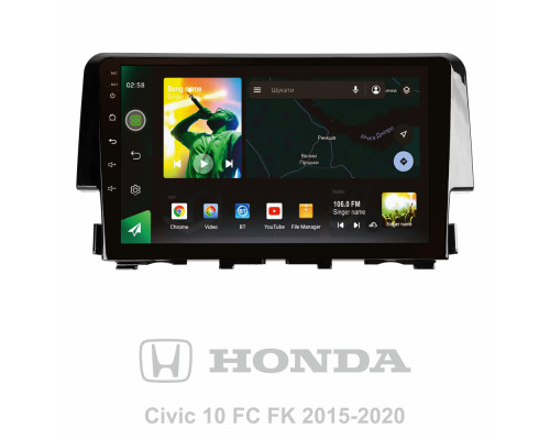 Штатна магнітола SIGMA X9232 ANDROID 10 2+32 Gb 4G DSP Honda Civic 10 FC FK 2015-2020 9