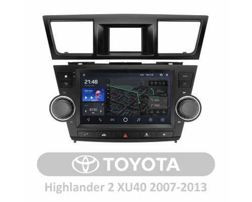 Штатна магнітола AMS T910 6+128 Gb Toyota Highlander 2 XU40 2007-2013 (F3) 9