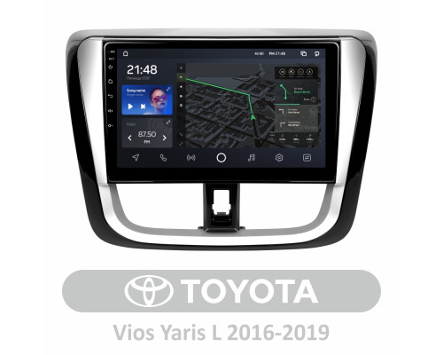 Штатна магнітола AMS T1010 6+128 Gb Toyota Vios Yaris L 2016-2019 10