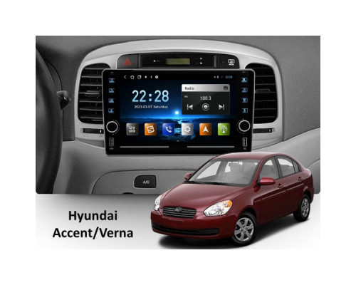 Штатная магнитола FORS.auto K100 для Hyundai Accent 2009-2012/Verna (1+16Gb, 8") 2008-2011