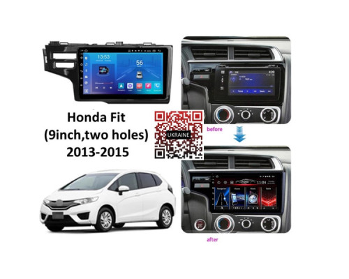 Штатная магнитола FORS.auto FS 1 LITE для Honda FIT (1+32Gb, 9", Two holes) 2013-2015