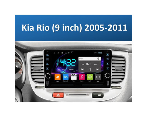 Штатная магнитола FORS.auto K100 для Kia Rio (1+16Gb, 8") 2005-2011