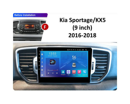 Штатная магнитола FORS.auto FS 1 LITE для Kia Sportage/KX5 (1+32Gb, 9") 2016-2018