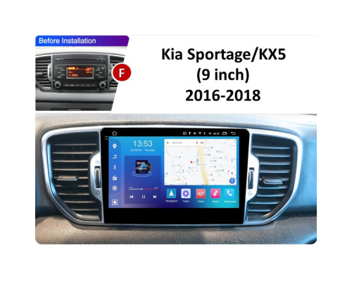 Штатная магнитола FORS.auto FS 4 PRO для Kia Sportage/KX5 (4+64Gb, 9") 2016-2018