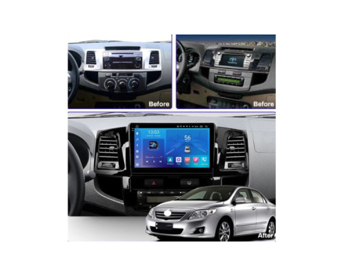 Штатная магнитола FORS.auto FS 2 ULTRA для Toyota Fortuner/Vigo/Hilux (2+32Gb, 9", Manual AC, black) 2007-2014