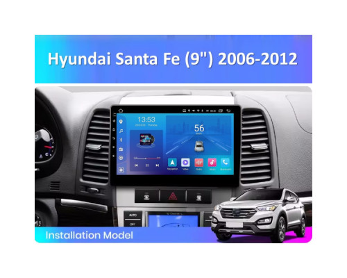 Штатная магнитола FORS.auto FS 1 LITE для Hyundai Santa Fe (1+32Gb, 9") 2006-2012