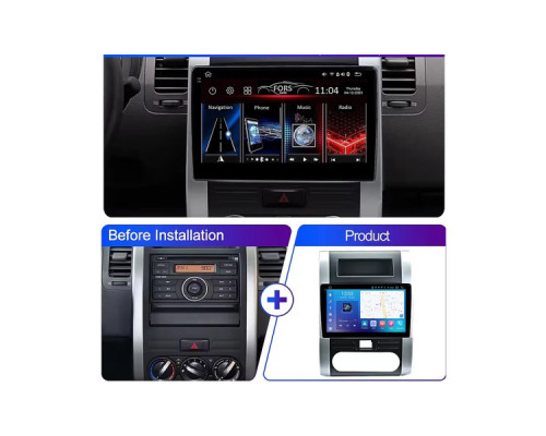 Штатная магнитола FORS.auto FS 6 MAX  для Nissan X-Trail (6+128Gb, 10") 2007-2014