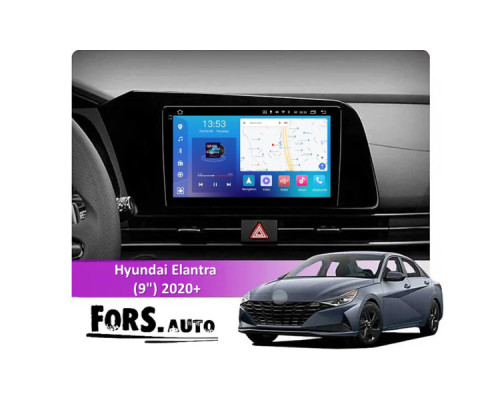 Штатная магнитола FORS.auto FS 4 PRO для Hyundai Elantra (4+64Gb, 9") 2020+