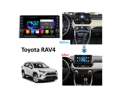 Штатная магнитола FORS.auto K150 для Toyota RAV4 (2+32Gb, 9") 2018-2022