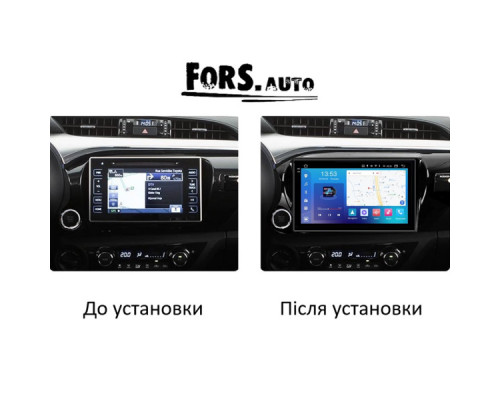 Штатная магнитола FORS.auto FS 6 MAX для Toyota Revo/Hilux (6+128Gb, 10") 2016-2019