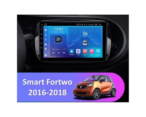 Штатная магнитола FORS.auto FS 1 LITE для Smart Fortwo (1+32Gb, 9") 2016-2018