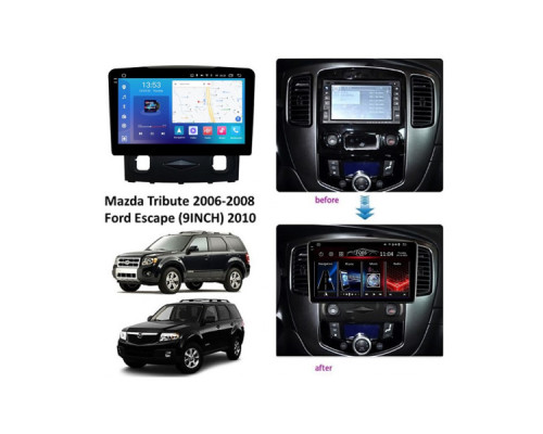 Штатная магнитола FORS.auto FS 4 PRO для Mazda Tribute 2006-2008/Ford Escape (4+64Gb, 9") 2010+