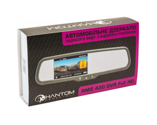 Дзеркало заднього виду із вбудованим FullHD відеореєстратором Phantom RMS-430 DVR