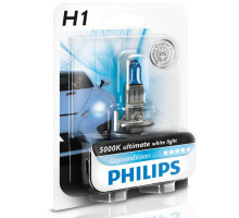 Лампа галогенна Philips H1 Diamond Vision, 5000K, 1шт/блістер 12258DVB1