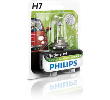 Лампа галогенна Philips H7 LongLife EcoVision, 1шт/блістер 12972LLECOB1