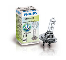 Лампа галогенна Philips H7 LongLife EcoVision, 1шт/картон 12972LLECOC1
