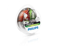 Лампа галогенна Philips H7 LongLife EcoVision, 2шт/блістер 12972LLECOS2