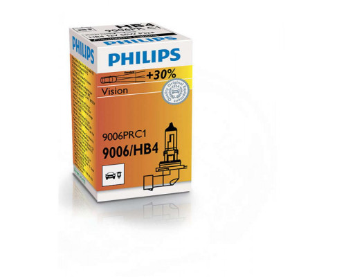 Лампа галогенна Philips HB4 Vision, 3200K, 1шт/картон 9006PRC1