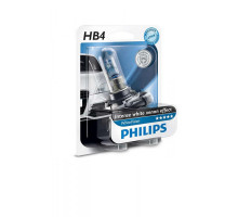 Лампа галогенна Philips HB4 WhiteVision +60%, 3700K, 1шт/блістер 9006WHVB1
