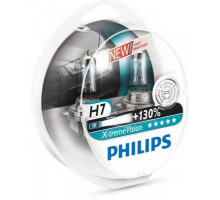 Лампа галогенна Philips H7 X-treme VISION +130%, 3700K, 2шт/блістер 12972XV+S2