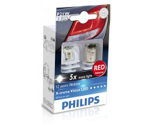 Лампа світлодіодна Philips P21W RED 12/24V, 2шт/блістер 12898RX2