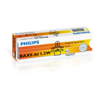 Лампа розжарювання Philips BAX B8.4d Light Blue, 10шт/картон 12623CP
