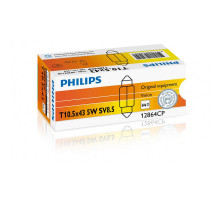 Лампа розжарювання Philips Festoon T10.5X43, 5W, 10шт/картон 12864CP