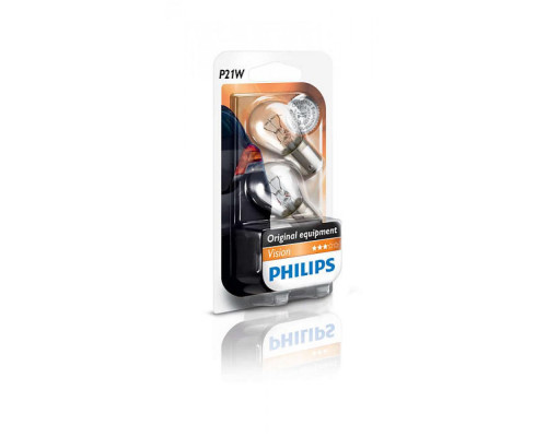 Лампа розжарювання Philips P21W, 2шт/блістер 12498B2