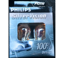 Лампа розжарювання Philips PY21W SilverVision, 2шт/картон 12496SVS2