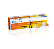 Лампа розжарювання Philips W3W, 10шт/картон 12256CP