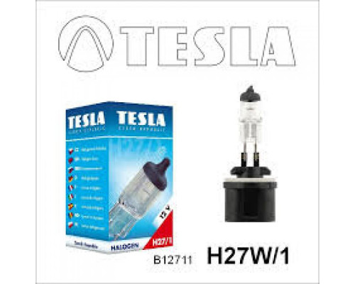 Лампа галогенна Tesla H27W/1 (PG13) 12V, 27W B12711