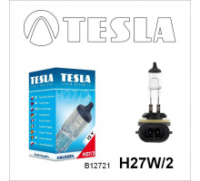 Лампа галогенна Tesla H27W/2 (PGJ13) 12V, 27W B12721