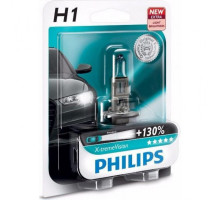Лампа галогенна Philips H1 X-treme VISION +130%, 3700K, 1шт/блістер 12258XVB1
