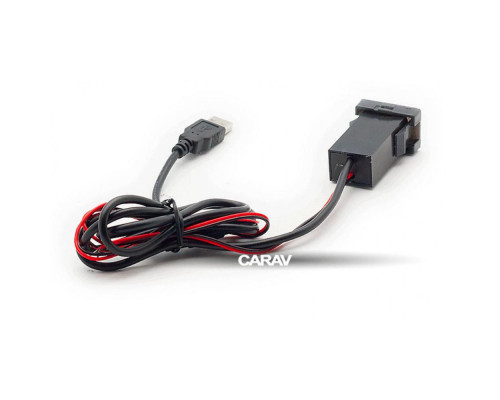 Роз'єм USB в штатну заглушку Carav 17-104 Toyota/Lexus / 2 порти: аудіо + зарядний пристрій