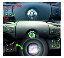 Інтерфейс підключення керма та камери VW/SEAT/SKODA CAN 8Key Timer