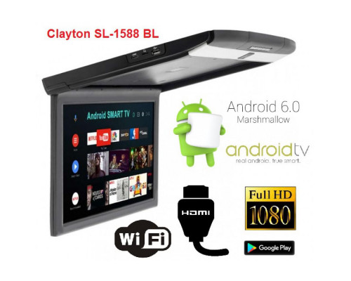 Стельовий монітор Clayton SL-1588 BL Android (чорний)