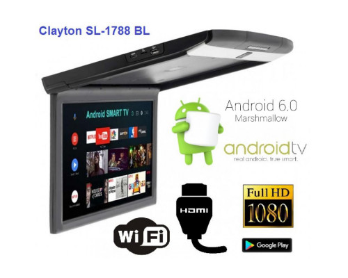 Стельовий монітор Clayton SL-1788 BL (чорний) Android