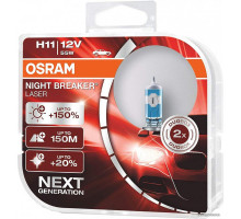 Лампа галогенна Osram 64211NL H11 Night Breaker Laser NG +150% 60/55W 12V PGJ19-2 HardDuopet