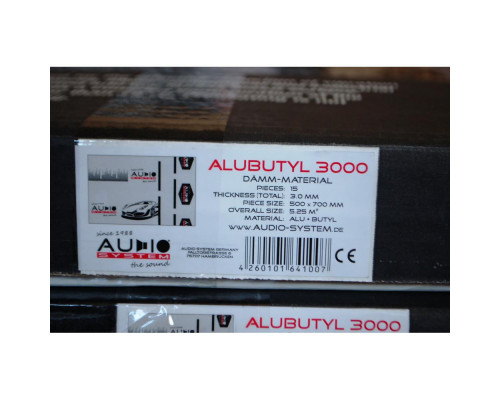 Шумоізоляція Audio-System Alubutyl 3000 3.0 мм (0,7х0,5)
