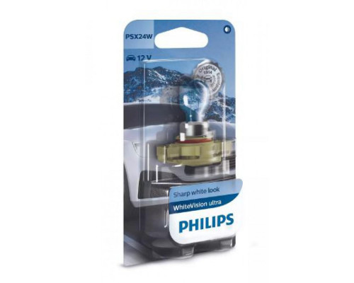 Лампа галогенна Philips PSX24W WhiteVision ultra +60% 55W 12V (3300K) B1 12276WVUB1