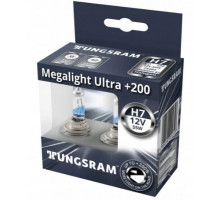 Лампа галогенна Tungsram H7 55W 12V (2 шт./пластикбокс) Megalight Ultra +200% 58520XHU