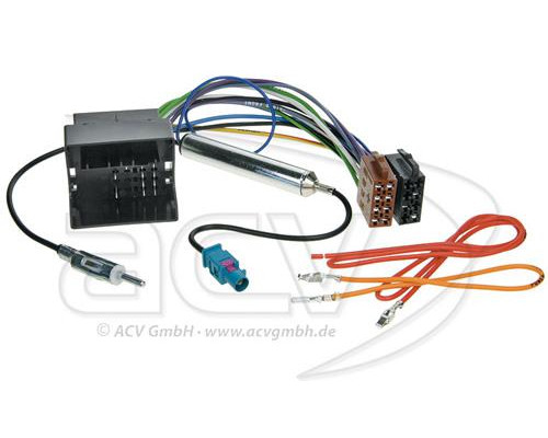 Перехідник ISO-1324-46 з антенім адаптером (Audi, Seat, Skoda, VW)