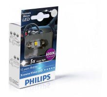 Габарит LED Philips Festoon BlueVision LED T10.5x38 6000K (1шт.) 128596000KX1