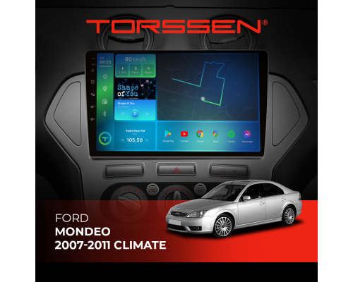 Штатная магнитола Torssen 2K Ford Mondeo 07-11 climate F10332 4G Carplay DSP