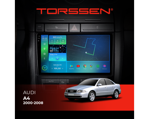 Штатная магнитола Torssen 2K Audi A4 00-08/Seat Exeo F9464 4G Carplay DSP