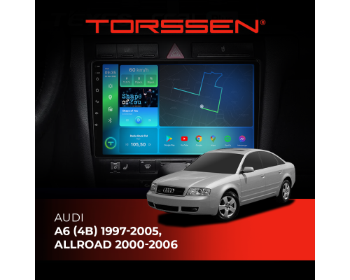 Штатная магнитола Torssen Audi A6 (4B) 97-05 ,Allroad 00-06 F96128 4G Carplay